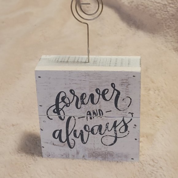 "Forever and Always" 4 by 4 inch Photo Holder - Picture 2 of 5